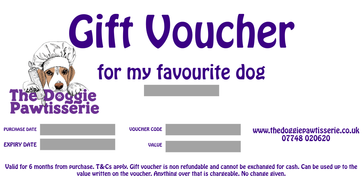 Doggie Pawtisserie digital gift vouchers